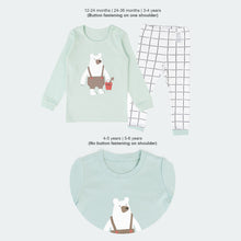 Load image into Gallery viewer, Green Bear Loungewear / Pyjamas Set