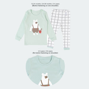 Green Bear Loungewear / Pyjamas Set