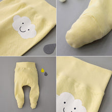 Load image into Gallery viewer, Yellow Cloud Baby Trousers with Feet